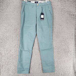 Ben Sherman Pants Mens 30x34 Green Stretch Mid Rise Straight Fit *NWT*